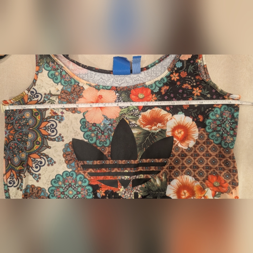 FARM Rio Adidas Jardim Agharta Floral Sporty Tank Top Size Small - Picture 12 of 12